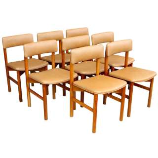 Wood Frame Jens Risom Style Side Chairs Restored  