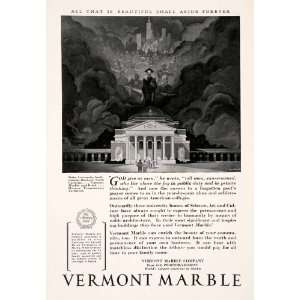  1929 Ad Vermont Marble Duke University Auditorium Horace 