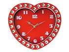 Red Heart with Bling Jeweled   I Love You Wall Clock