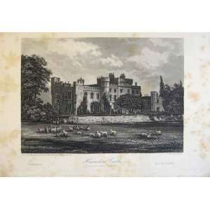  Antique Old Print C1878 Hawdarden Castle England Art: Home 