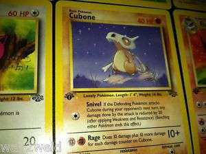 Pokemon 1st edition Cubone MINT LOW SHIP  