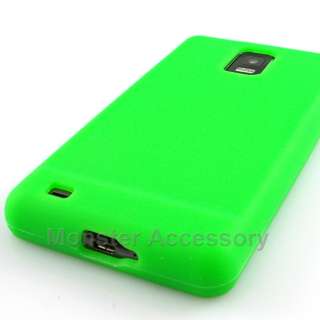 Green Soft Silicone Gel Cover Case Samsung Infuse 4G  