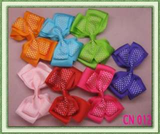 7pcs 4 inch 15 style Girls Baby strip butterfly Hair Bow Clip flower 