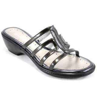 Rockport Taris Peweter Leather Slides Sandals for Women 9M  