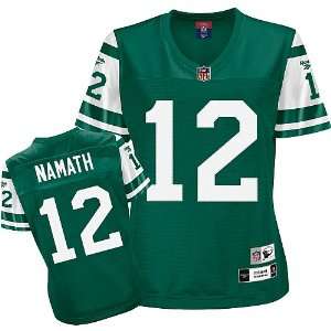  Joe Namath Jets Green NFL Replica Jersey: Sports 
