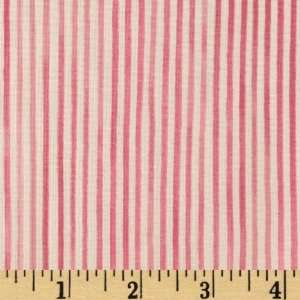  44 Wide Aunt Lindys Paper Dolls Thin Stripe Pink Fabric 