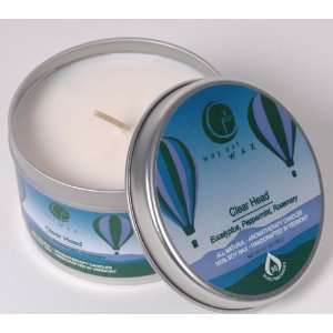  Clear Head 8oz Travel Tin Aromatherapy Candle: Health 