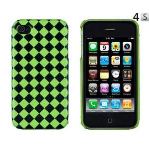  Green Checkers Case for Apple iPhone 4, 4S (AT&T, Verizon 