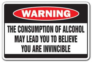   LEAD TO Warning Sign drunk beer funny drinker bar sign lounge gift