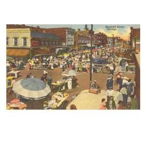  Maxwell Street, Chicago, Illinois Giclee Poster Print 