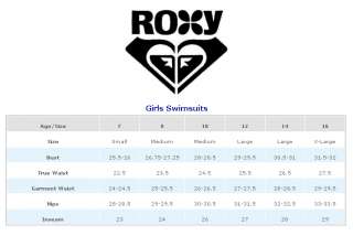 Top of Page Roxy Girls Swimsuit Size Chart