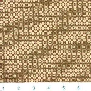  45 Wide Chalkies Floral Squares Cocoa/Natural Fabric By 