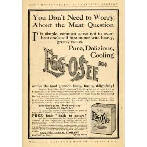 1906 Ad Egg O See Cereal Meat Quincy Illinois Breakfast 