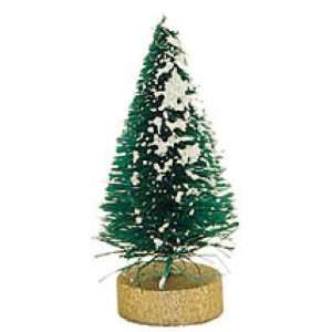  Lot of 36   Miniature 1 1/2 Frosted Sisal Christmas Trees 
