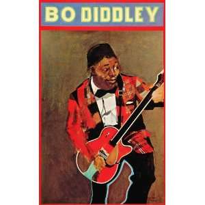  1970 Pop Art Peter Blake Bo Diddley 1963 Guitar Print 