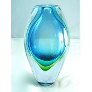   Glass   Artistic Selection   Emerald Sommerso Rainbow Vase Everything