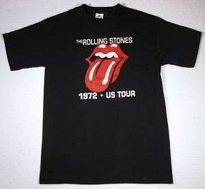 Rolling Stones 72 US Tour Vintage Logo T shirt New XL  