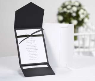 DIY Black & White Pocket Wedding Invitation Kit  