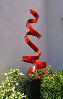 Modern Abstract Metal Art Decor Freeform Outdoor/Indoor Sculpture Red 