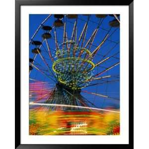  Amusement Park Ride at Top Speed, Phoenix, USA Framed Art 