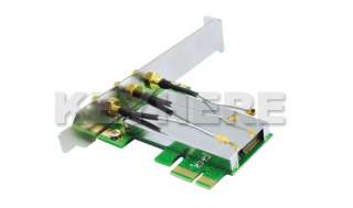 Mini PCI E to PCI E Wireless Adapter w/ 3 Antenna WiFi  