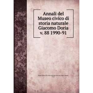   91 Italy) Museo civico di storia naturale Giacomo Doria (Genoa Books