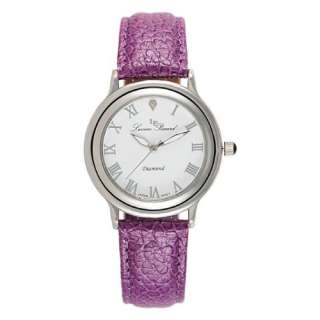 Lucien Piccard Womens Diamond Purple Leather Watch 280 085785024076 