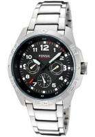 Nuevo reloj de acero de plata negro BQ9401 deportivo de Hombre Fossil