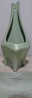 1950‘s~Lime Green Stanford Sebring, OH Wall Pocket Vase  