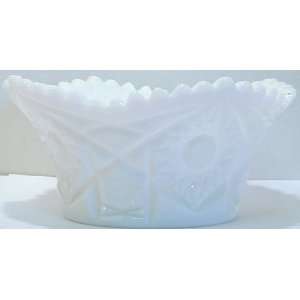  GL212   Imperial geometric pattern milk glass bowl: Home 