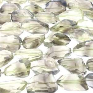 Lemon Jade  Nugget Faceted   20mm Height, 12mm Width, Sold by 16 