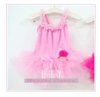 Girl/ Kids Pink Leotard Dance Ballet Dress Tutu Skirt  