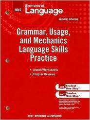 Grammar, Usage, Mechanics (Grade 8), (0030994152), Holt Rinehart 