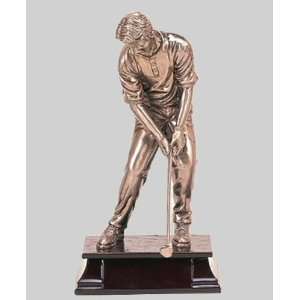  Small Golf Ball Position Statue   Pewter Finish Sports 