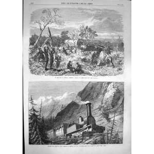  1868 Africa Cattle Waggons Mont Cenis Railway Train