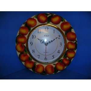  PEACH 3 D Surrounded Wall Clock Peaches *BRAND NEW*