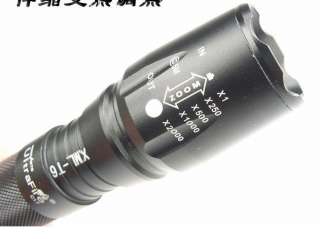 1600 Lm Zoomable CREE XM L T6 LED 26650 18650 3x AAA Zoom Flashlight 