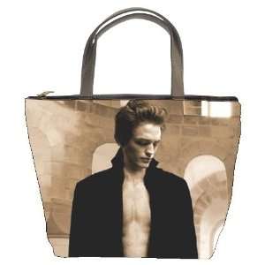  New Custom Black Leather Bucket Bag Handbag Purse Twilight Edward 