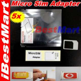 Micro Sim Cutter+Microsim Adapter for iPad iPhone 4 4G  