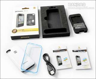   Battery Power Case with Dual SIM adapter for Apple iPhone 4  