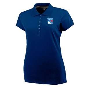  New York Rangers Womens Spark Blue Fashion Polo Shirt 