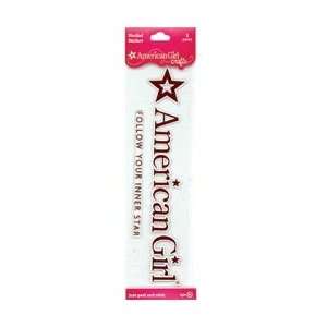  American Girl Stacked Stickers Logo; 3 Items/Order Arts 