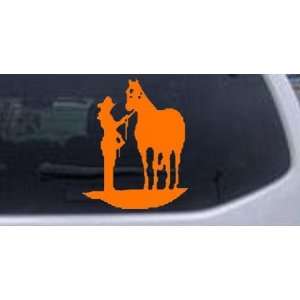  Cowgirl with Horse Western Car Window Wall Laptop Decal 