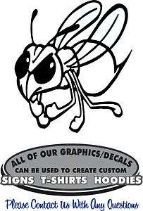 Wasp Hornet Bee Sticker Decal Vinyl 4 Laptop Boat Window Auto RC 