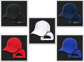 Navy Blue Boys Plain Blank Adjustable Tennis Baseball Ball Cap Hat 