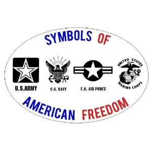   Force Marines) Symbols of American Freedom Sticker 