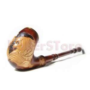   Pipe Long Tobacco Pipe Smoking Pipes Engraved. Wooden Pipe Handcarved