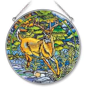  Amia Handpainted Glass Buck Deer Suncatcher, 6 1/2 Inch 