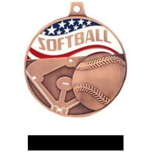  Custom Hasty Awards Americana Softball Medals BRONZE MEDAL 