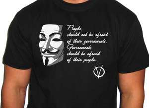 WE ARE THE 99% T SHIRT OCCUPY WALL STREET V FOR VENDETTA MASK COSTUME 